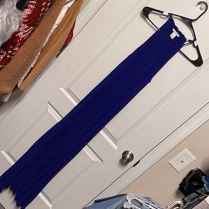 Beautiful bold purple high neck maxi dress